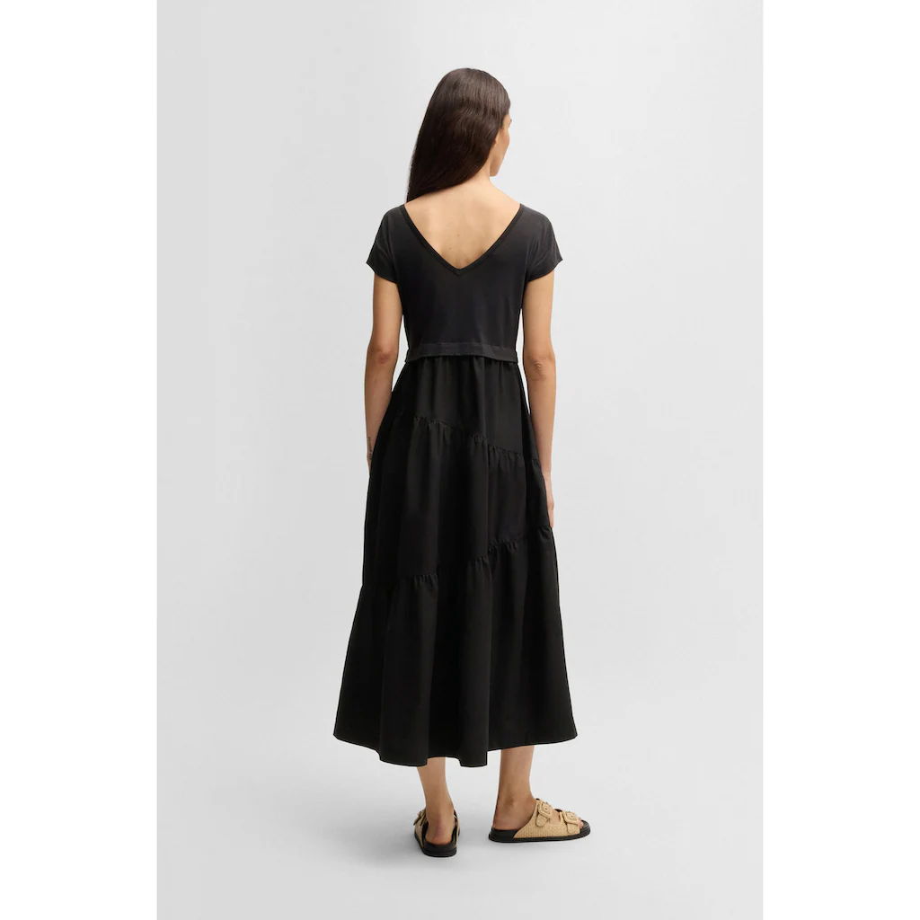 BOSS ORANGE Volantkleid »C_Enesi_2« Mit Rückenausschnitt