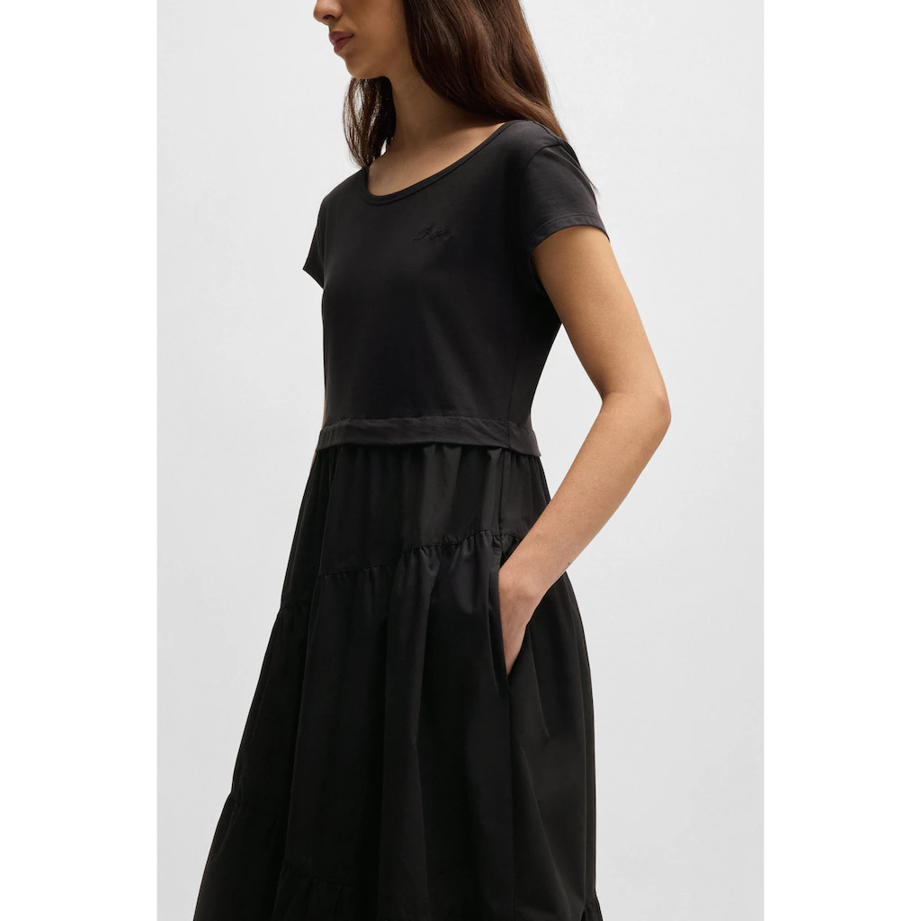 BOSS ORANGE Volantkleid »C_Enesi_2« Mit Rückenausschnitt