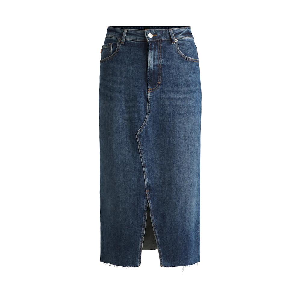 BOSS ORANGE Webrock »C_DENIM SKIRT MIDI« widerstandsfähig