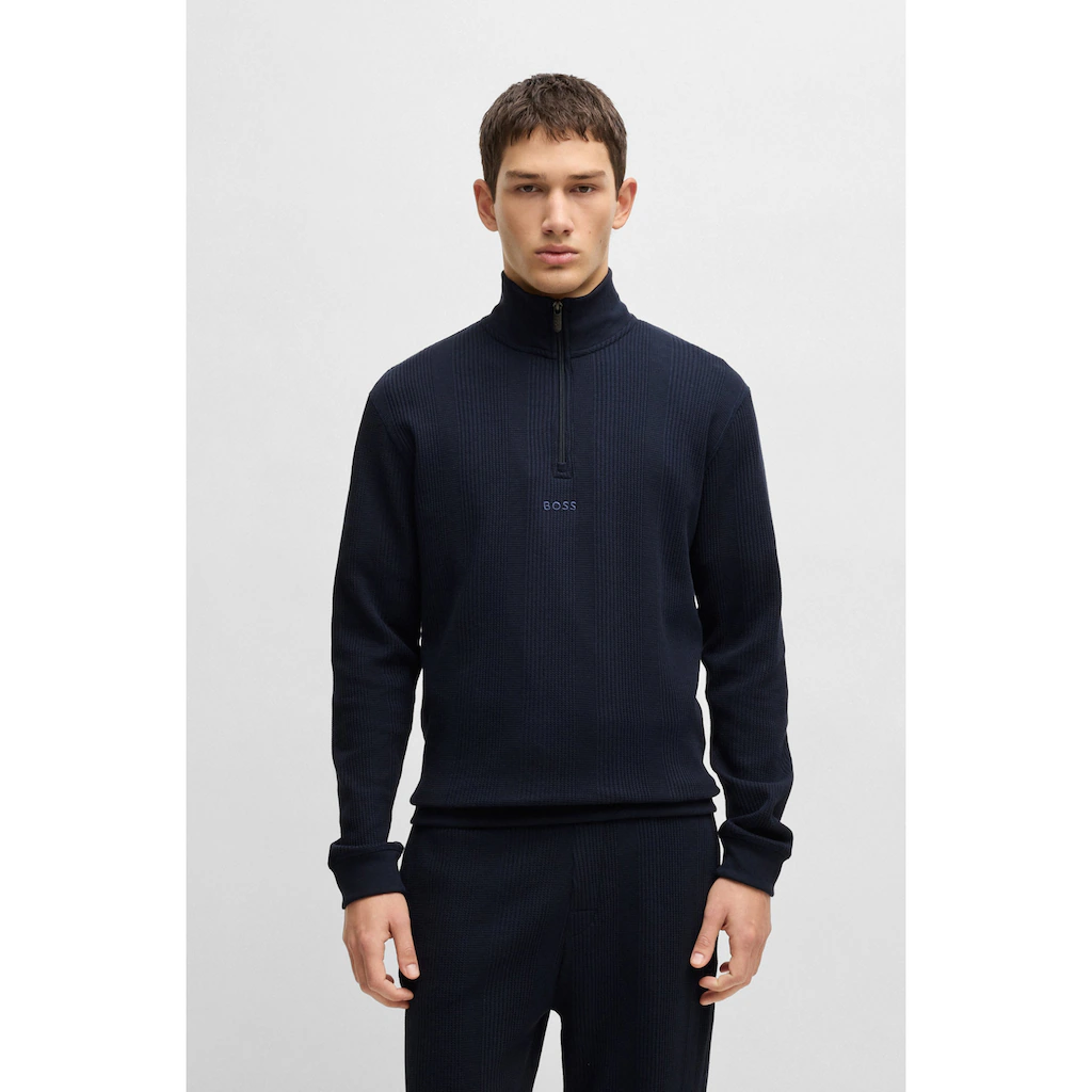 BOSS Sweatshirt »Structure 1/4 Zip« mit feiner Struktur ▷ bestellen