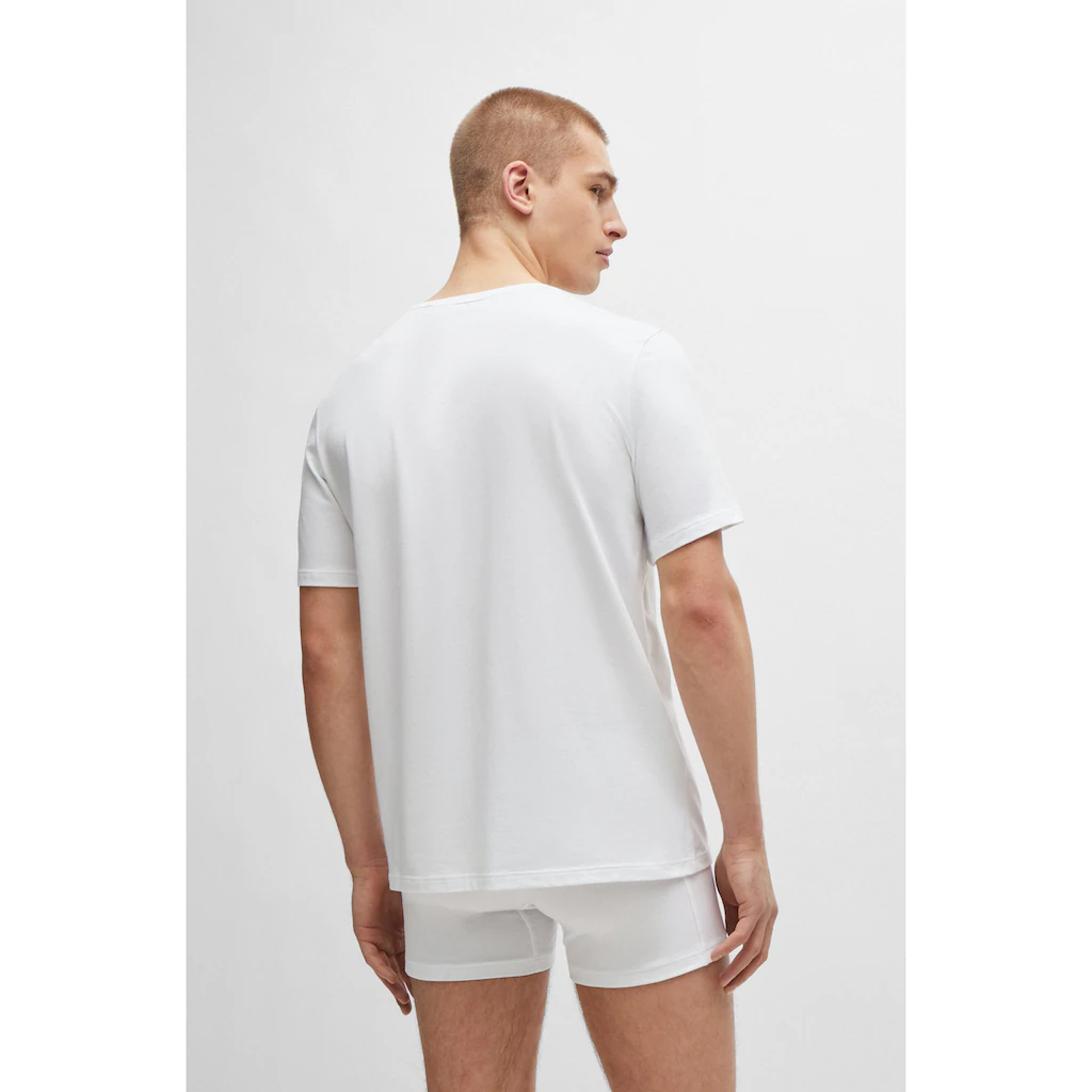 BOSS T-Shirt »Mix&Match T-Shirt R« Mit BOSS Stickerei Auf Der Brust ▷ Kaufen