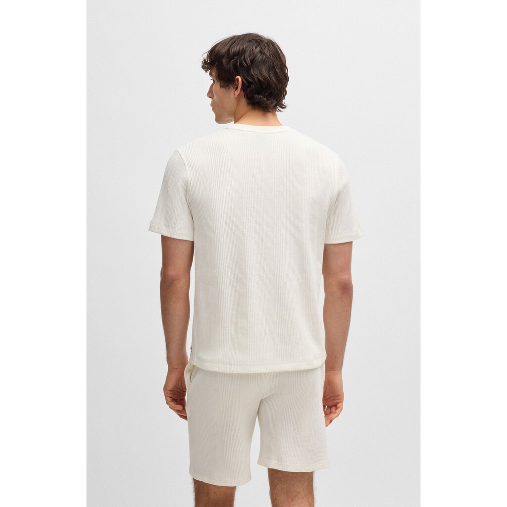 BOSS T-Shirt »Structure T-S« Mit Metall-Label