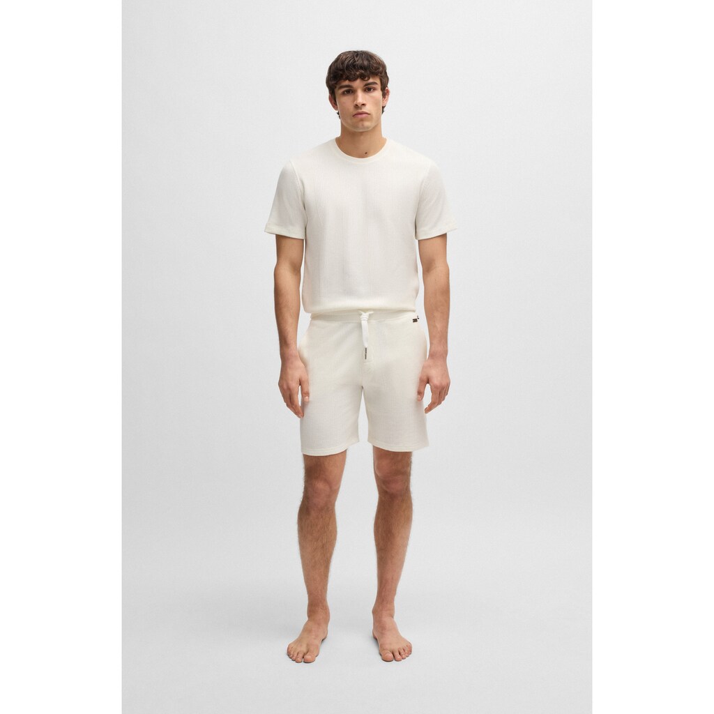 BOSS T-Shirt »Structure T-S« Mit Metall-Label