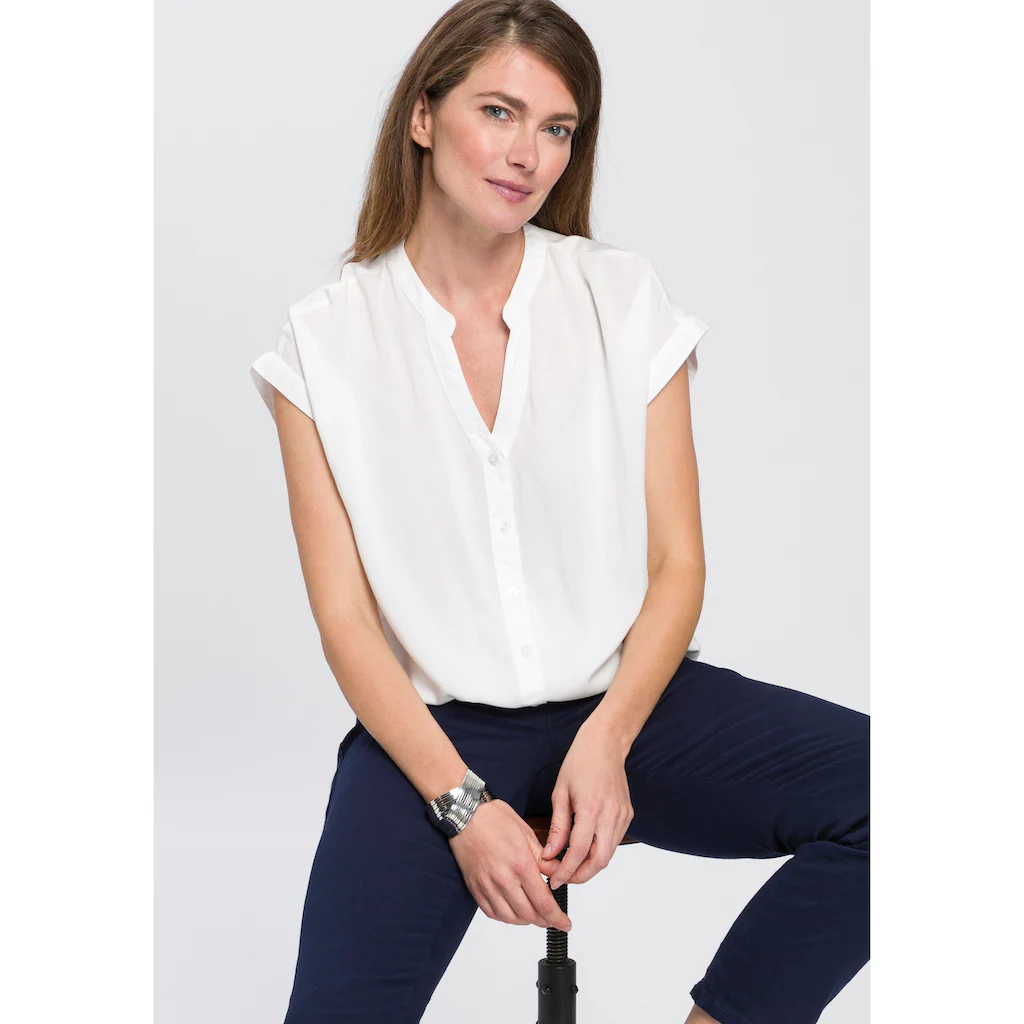 Boysen's Hemdbluse im Oversized-Style mit Ballonsaum