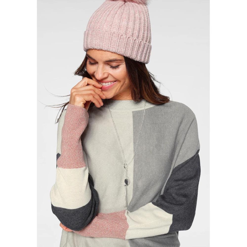 Boysen's Rundhalspullover Mit Modischem Pastel-Colorblocking NEUE FARBE