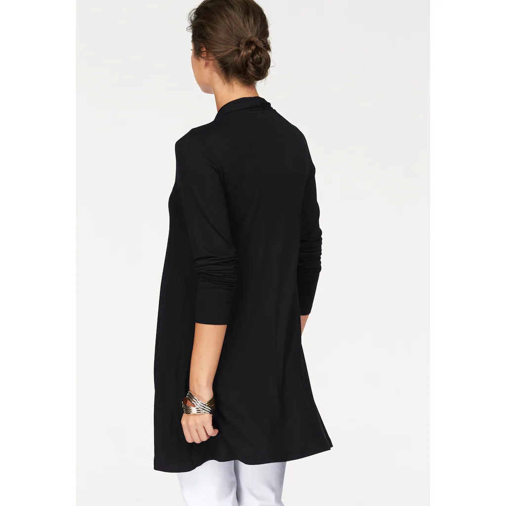 Boysen's Shirtjacke Langarm Mit Schalkragen Aus Elastischem Jersey