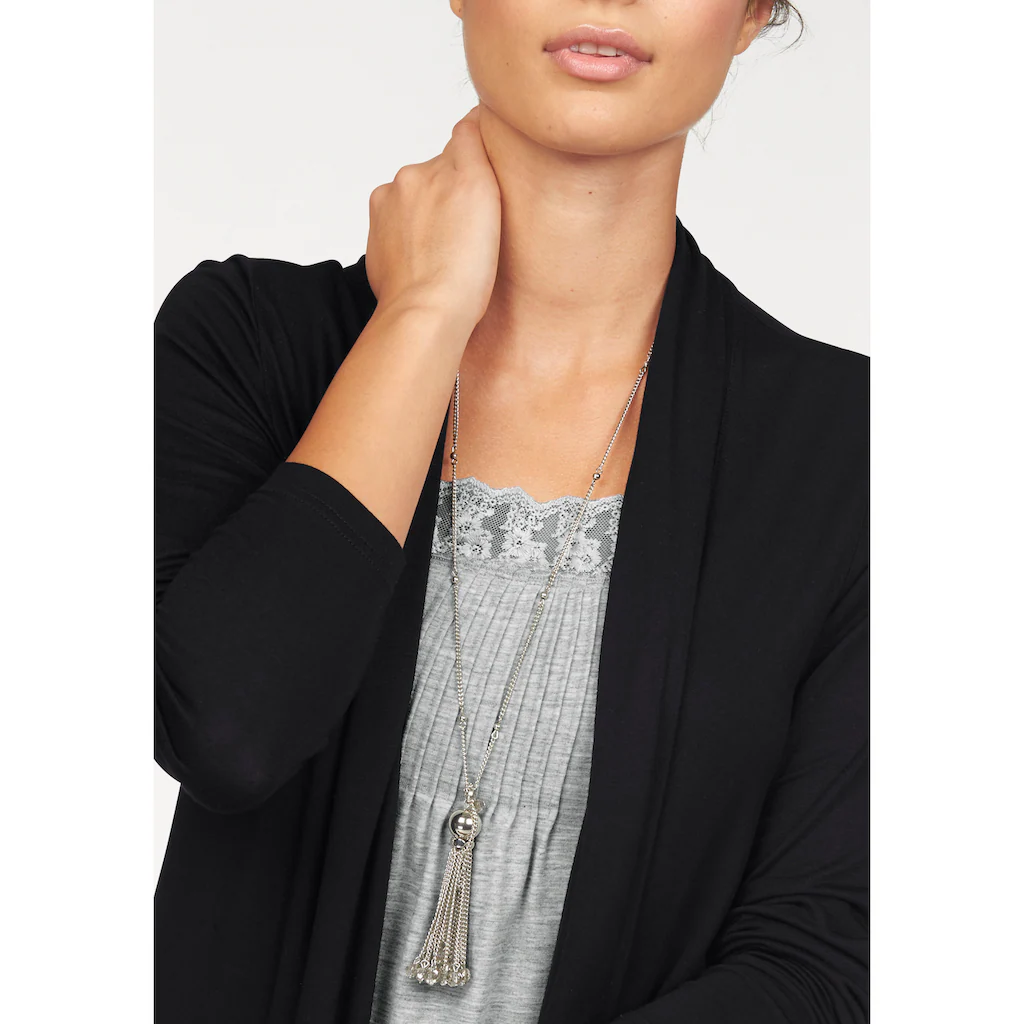 Boysen's Shirtjacke Langarm Mit Schalkragen Aus Elastischem Jersey