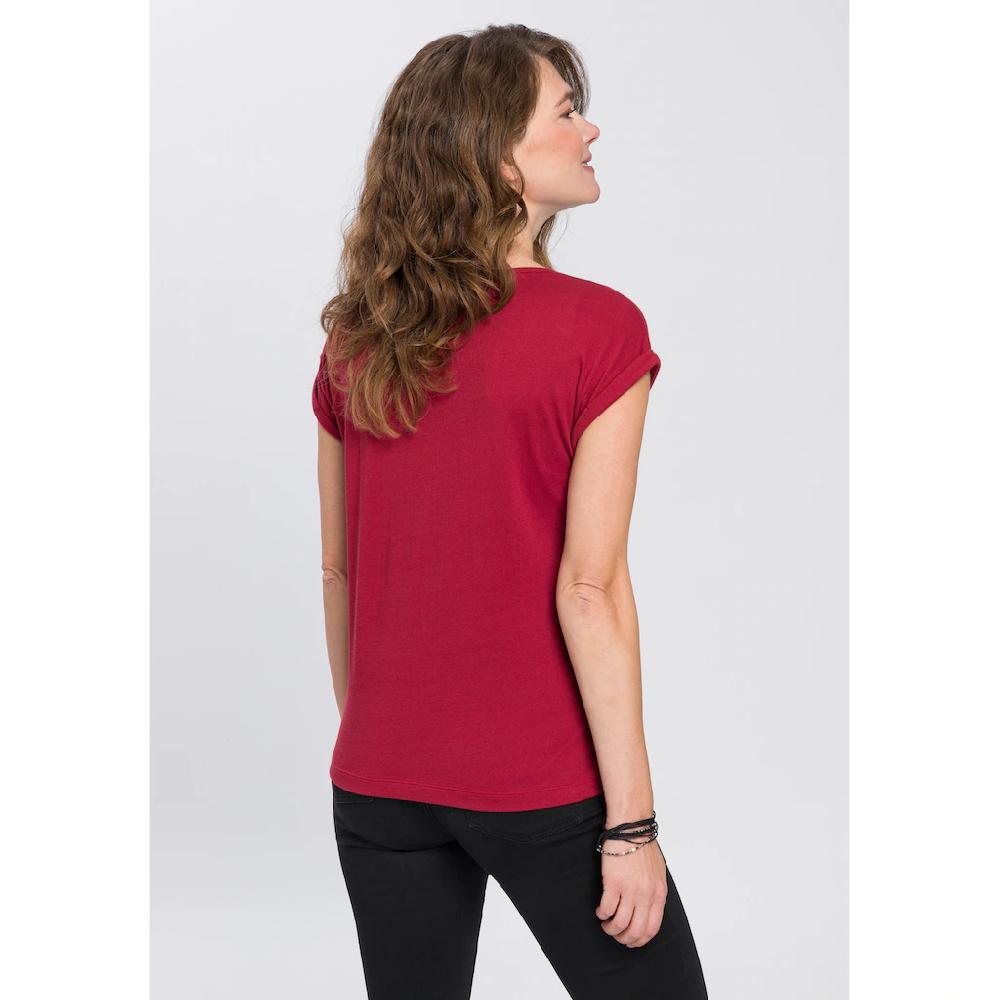 Boysen's T-Shirt Kurzarm Unifarben Rundhals Für Freizeit Und Alltag