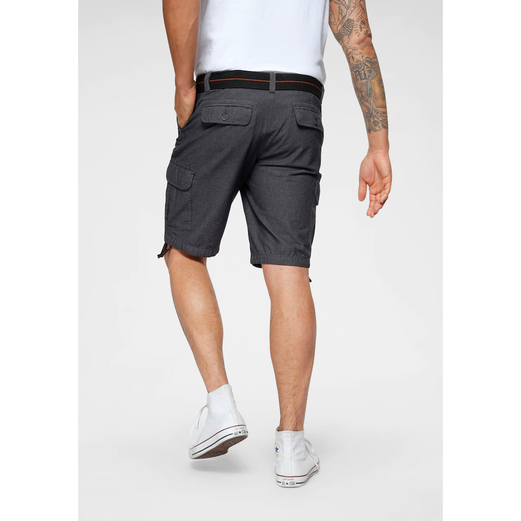 Bruno Banani Cargoshorts (Set 2 Tlg. Mit Abnehmbarem Gürtel) Mit Modischer Struktur
