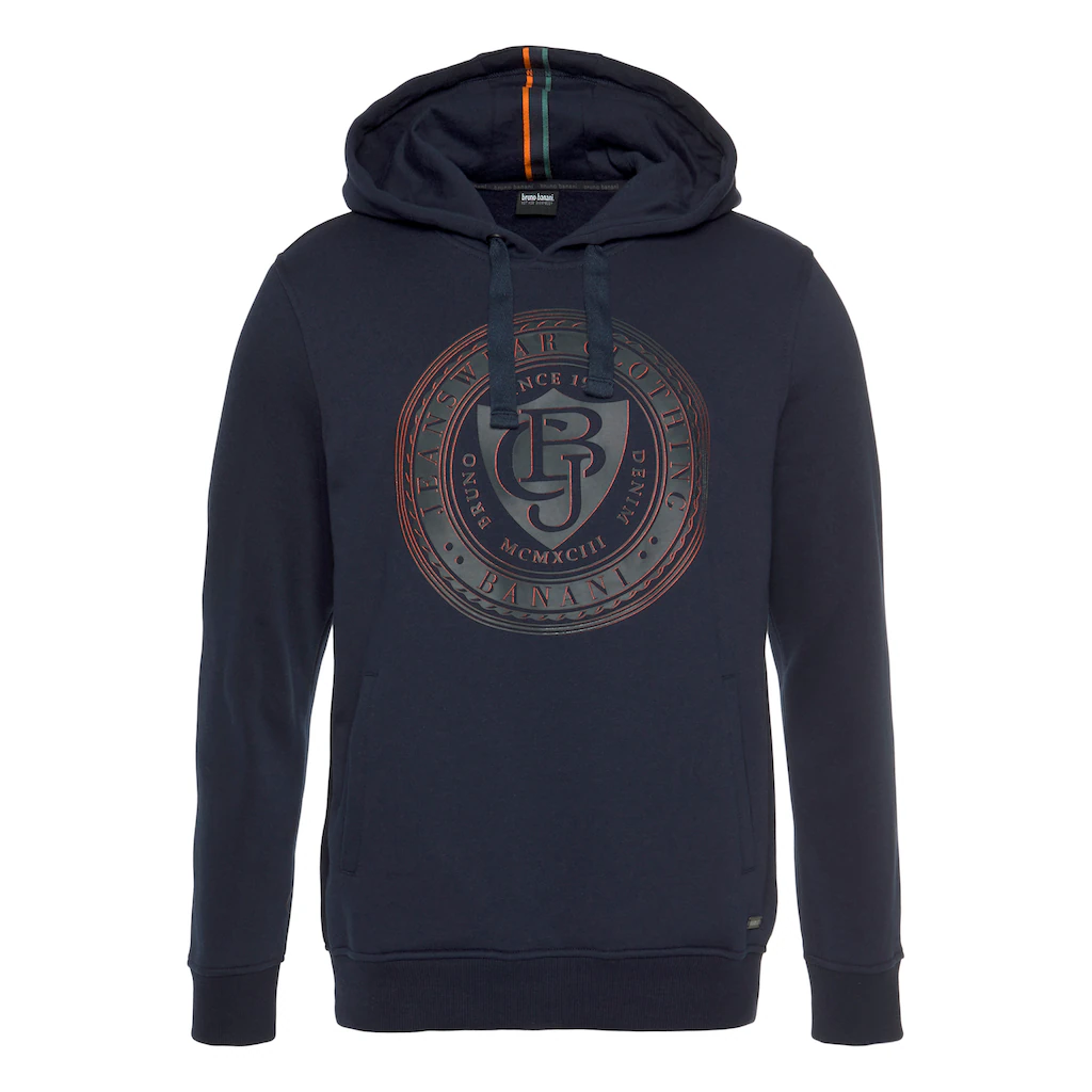 Bruno Banani Kapuzensweatshirt Langarm Schmale Passform Bedruckte Optik ▷ Kaufen