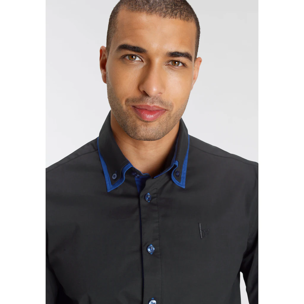Bruno Banani Langarmhemd »Bruno Banani Button Down Kragen« ▷ Kaufen