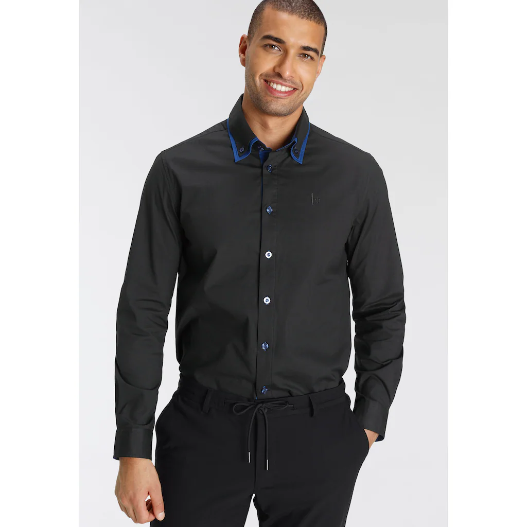 Bruno Banani Langarmhemd »Bruno Banani Button Down Kragen« ▷ Kaufen