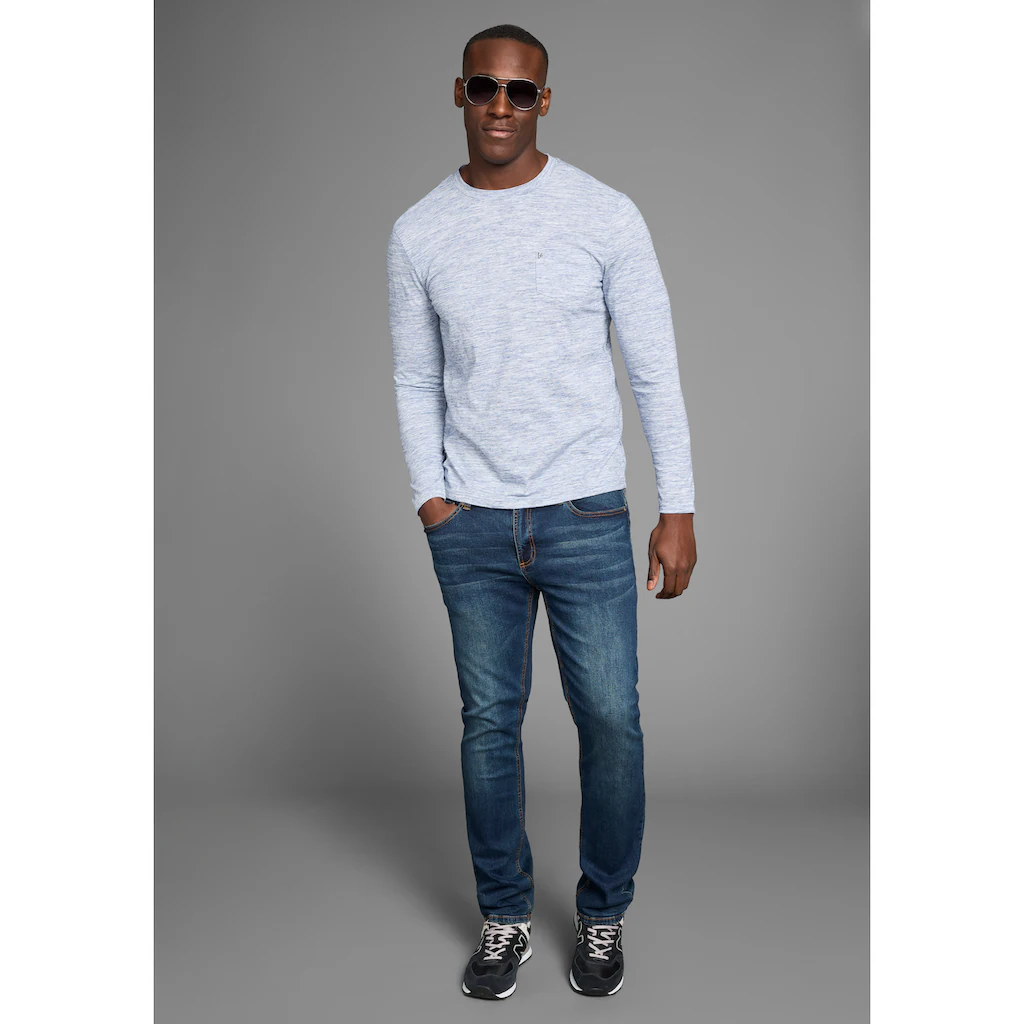 Bruno Banani Langarmshirt Langarmshirt In Schmaler Passform