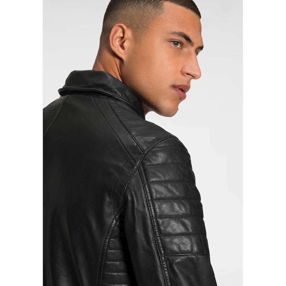 Bruno Banani Lederjacke »William« Aus Lammnappaleder Mit Reißverschlusstaschen Schmal Geschnitten ▷ Kaufen