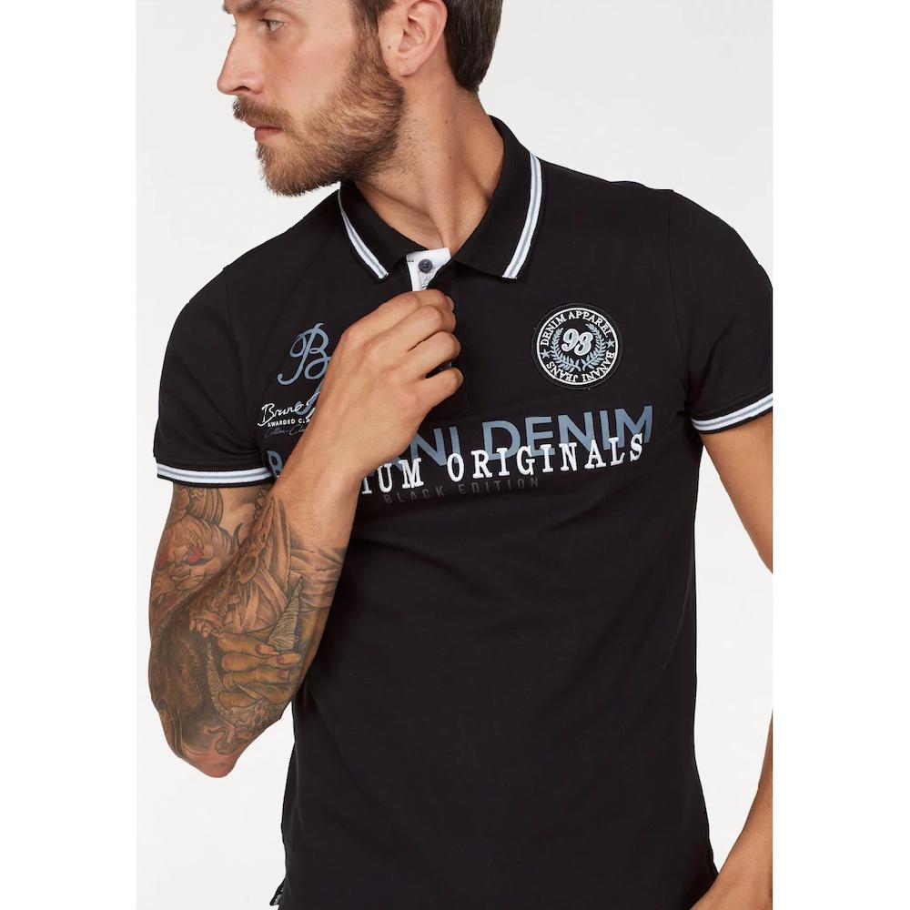 Bruno Banani Poloshirt Kurzarm Körpernahe Passform Polokragen Aus Baumwollmischung ▷ Kaufen