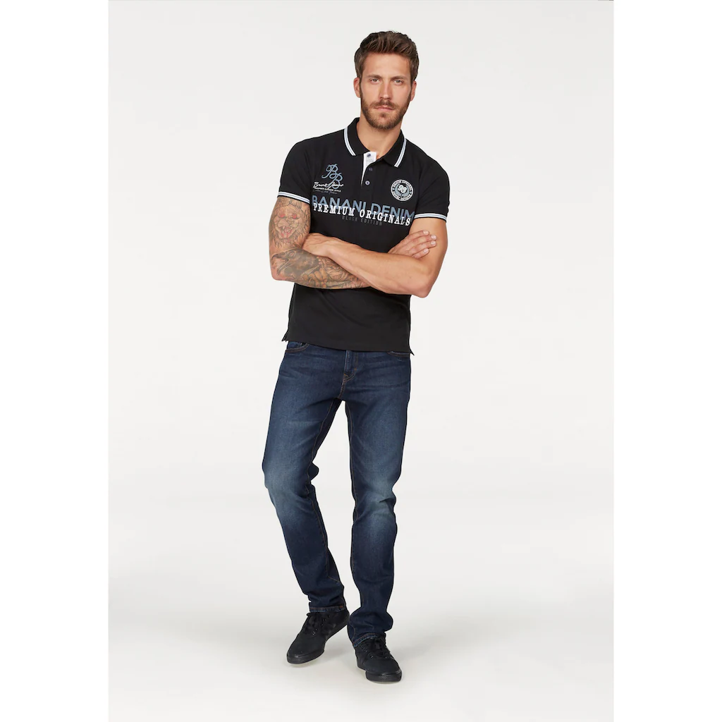 Bruno Banani Poloshirt Kurzarm Körpernahe Passform Polokragen Aus Baumwollmischung ▷ Kaufen