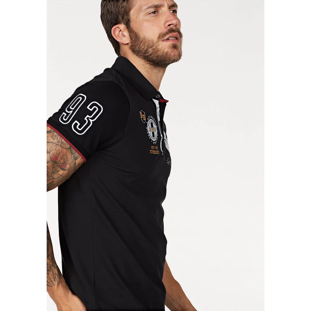 Bruno Banani Poloshirt Kurzarm Körpernahe Passform Unifarben Polokragen ▷ Bestellen