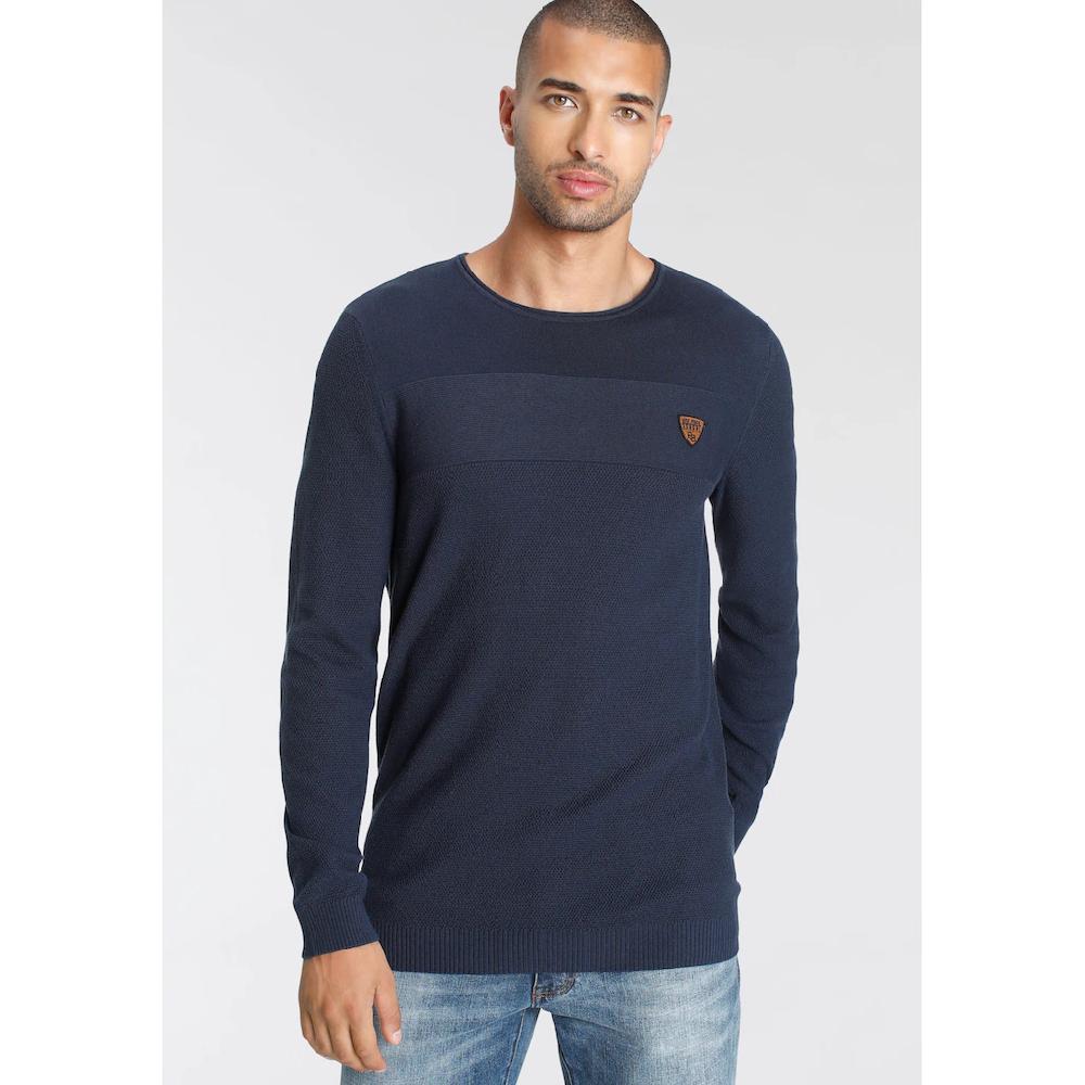 Bruno Banani Rundhalspullover In Modischer Strickoptik ▷ Kaufen