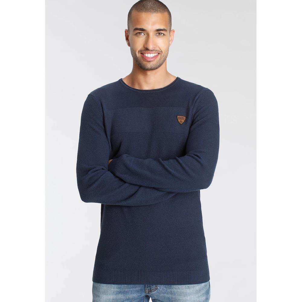 Bruno Banani Rundhalspullover In Modischer Strickoptik ▷ Kaufen