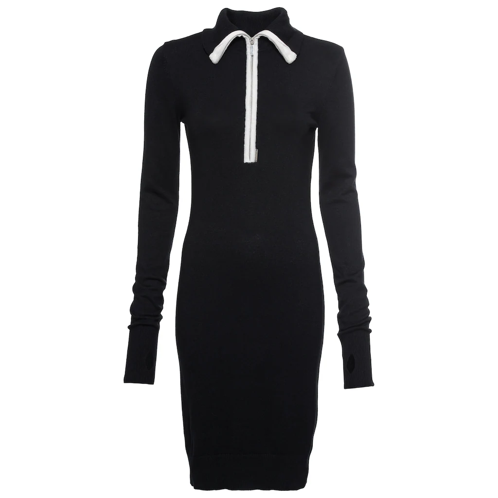 Bruno Banani Strickkleid Kurzes Kleid Figurbetont Aus Viskosemischung Langärmlig