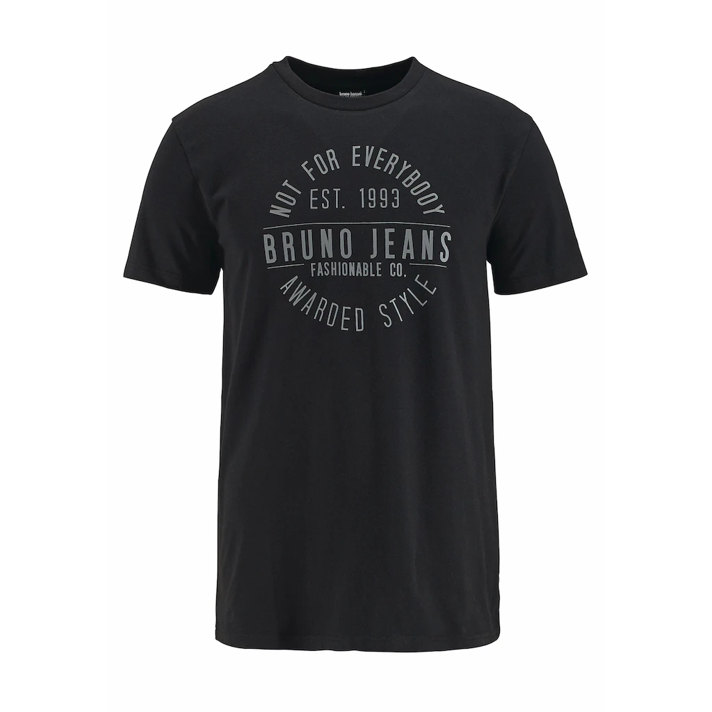 Bruno Banani T-Shirt Kurzarm Schmal Geschnitten Bedruckt Aus Baumwollmischung ▷ Bestellen