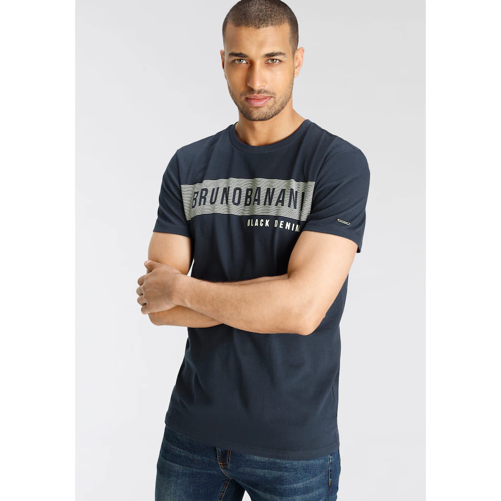 Bruno Banani T-Shirt Kurzärmelig Schmal Geschnitten Rundhalsausschnitt ▷ Kaufen