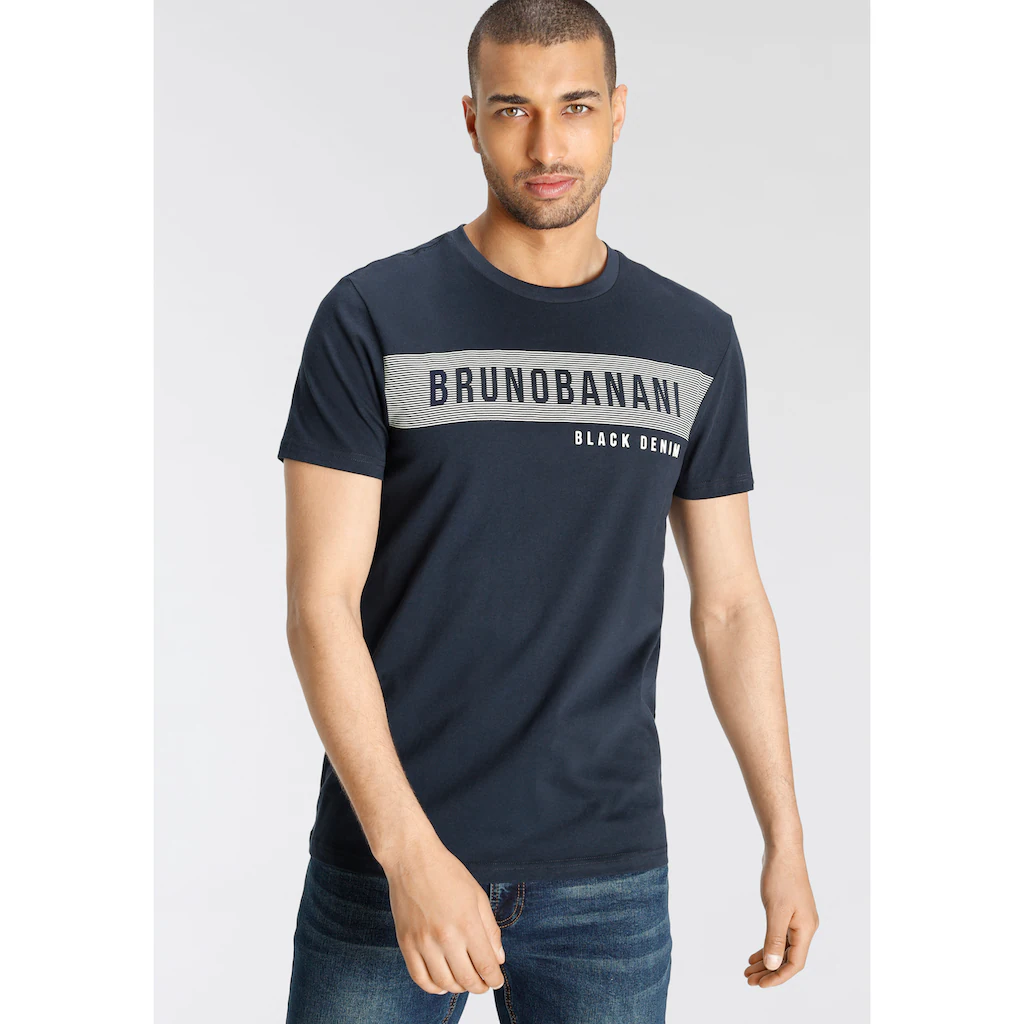 Bruno Banani T-Shirt kurzärmelig schmal geschnitten Rundhalsausschnitt ▷ kaufen