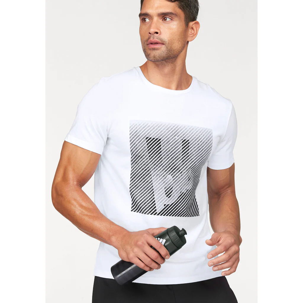 Bruno Banani T-Shirt (Spar-Set 2er-Pack) Kurzarm Schmal Geschnitten Aus Single Jersey