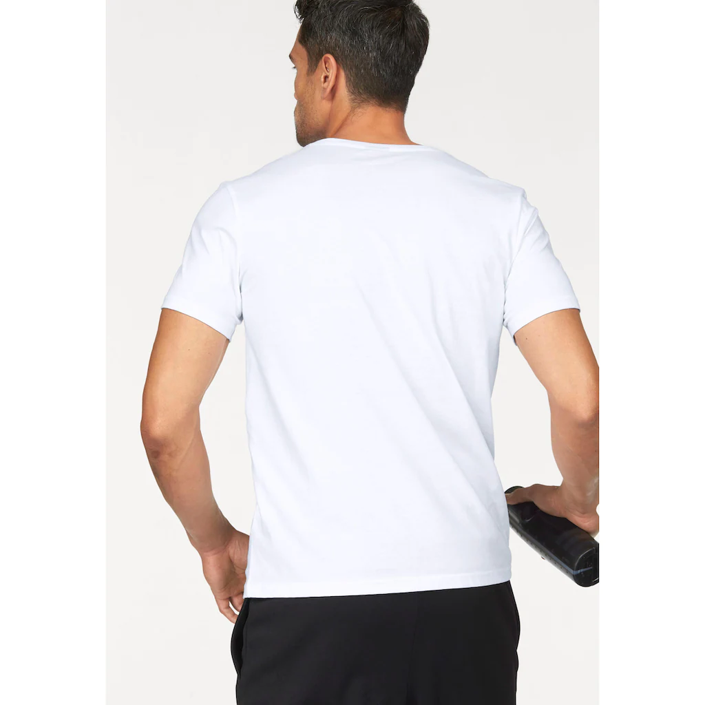 Bruno Banani T-Shirt (Spar-Set 2er-Pack) Kurzarm Schmal Geschnitten Aus Single Jersey