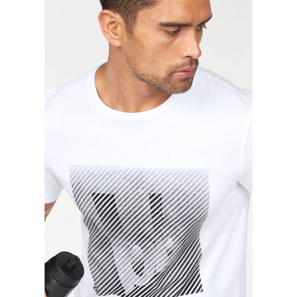 Bruno Banani T-Shirt (Spar-Set 2er-Pack) Kurzarm Schmal Geschnitten Aus Single Jersey