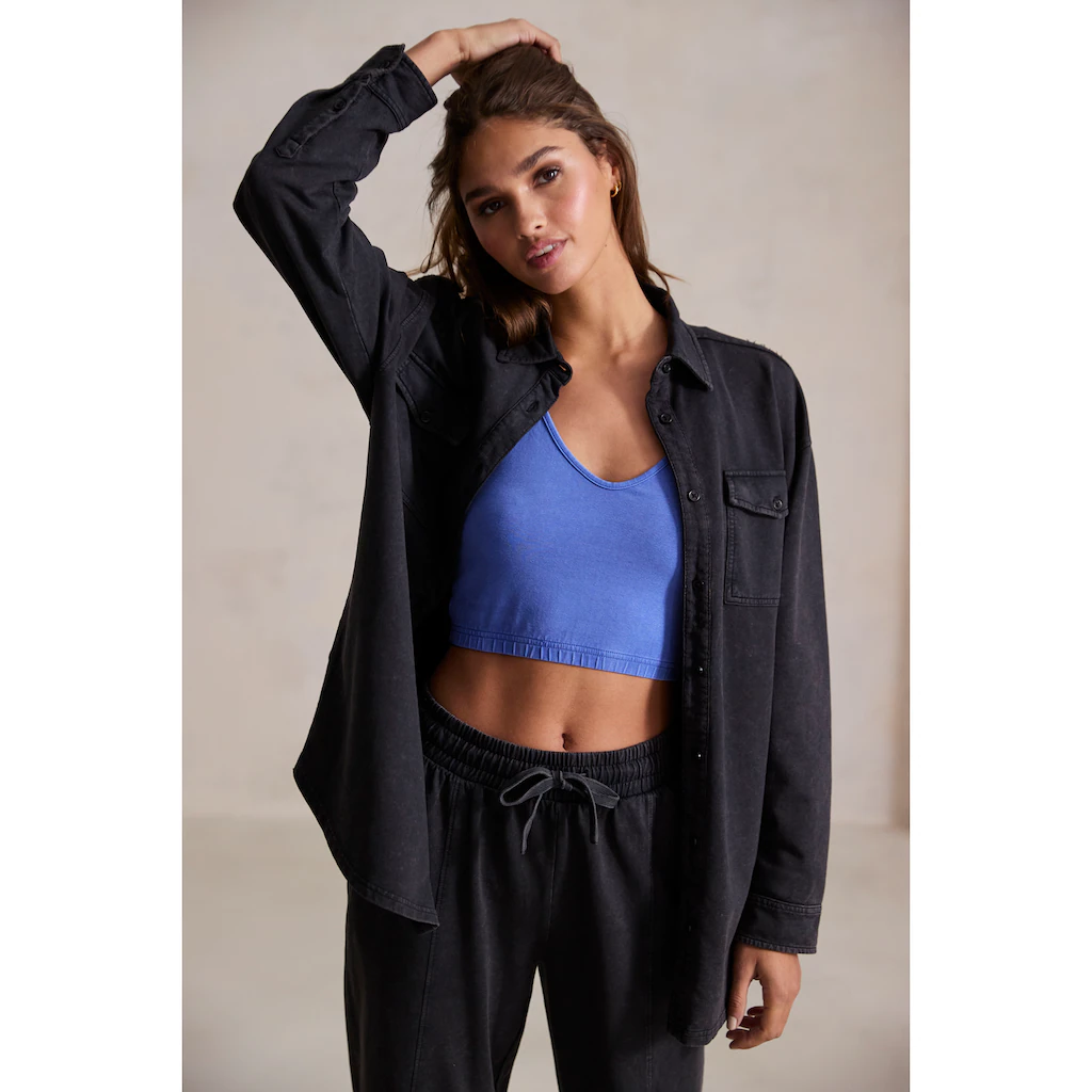Buffalo Blusenshirt Loungeshirt im Used-Look Loungewear