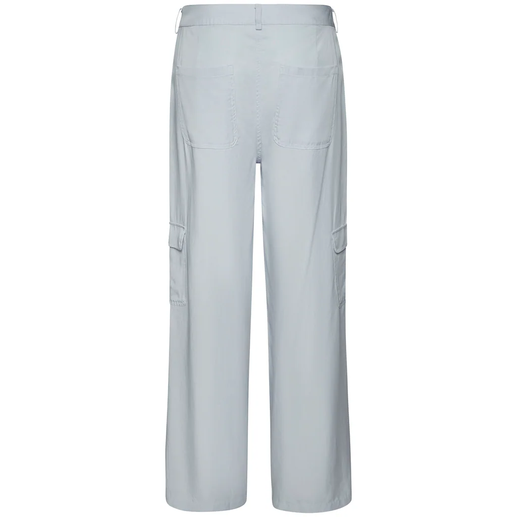 Buffalo Cargohose Aus Lyocell In Weiter Form Lässige Stoffhose Mit Seitlichen Taschen