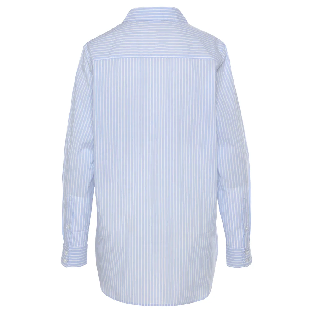 Buffalo Hemdbluse Mit Streifenmuster Hinten Länger Geschnitten Klassische Damenbluse