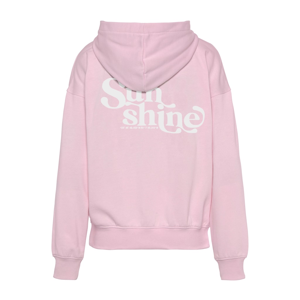 Buffalo Hoodie Kapuzensweatshirt Mit Rückenprint Und Rippbündchen Loungewear