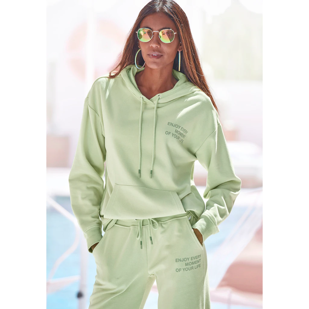 Buffalo Hoodie mit Statement Druck Loungeanzug