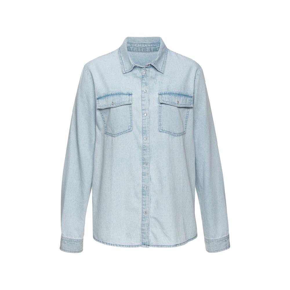 Buffalo Jeansbluse Mit Druckknöpfen Lässig Western-Stil