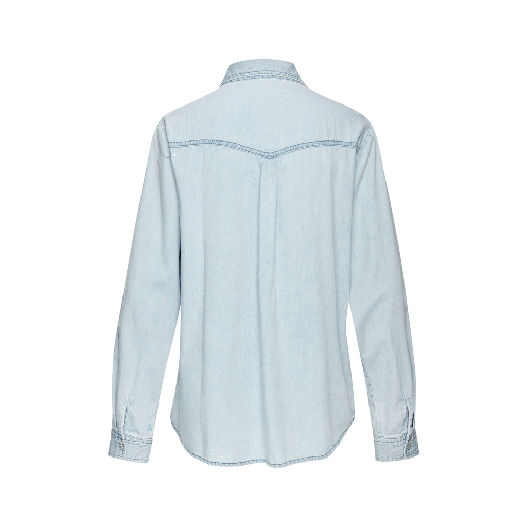 Buffalo Jeansbluse Mit Druckknöpfen Lässig Western-Stil