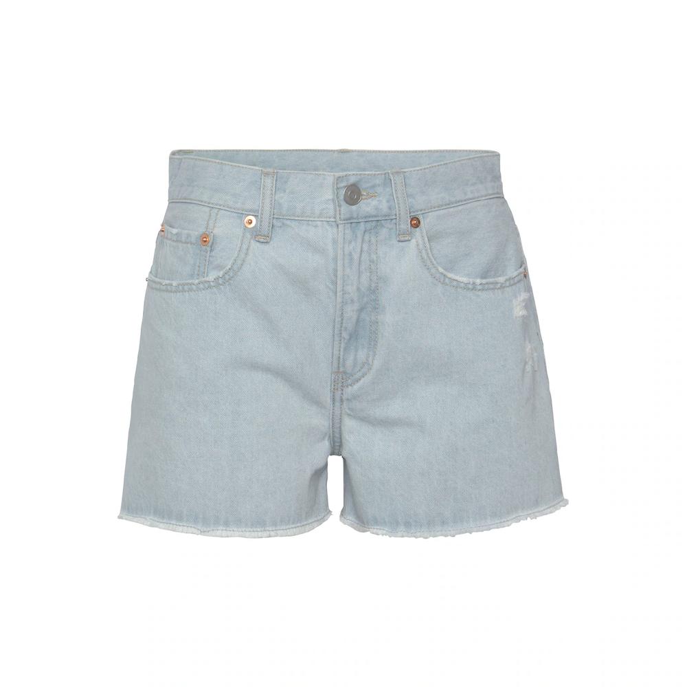 Buffalo Jeansshorts Mit Used-Effekten Seitenschlitze Kurze Hose Aus Baumwolle