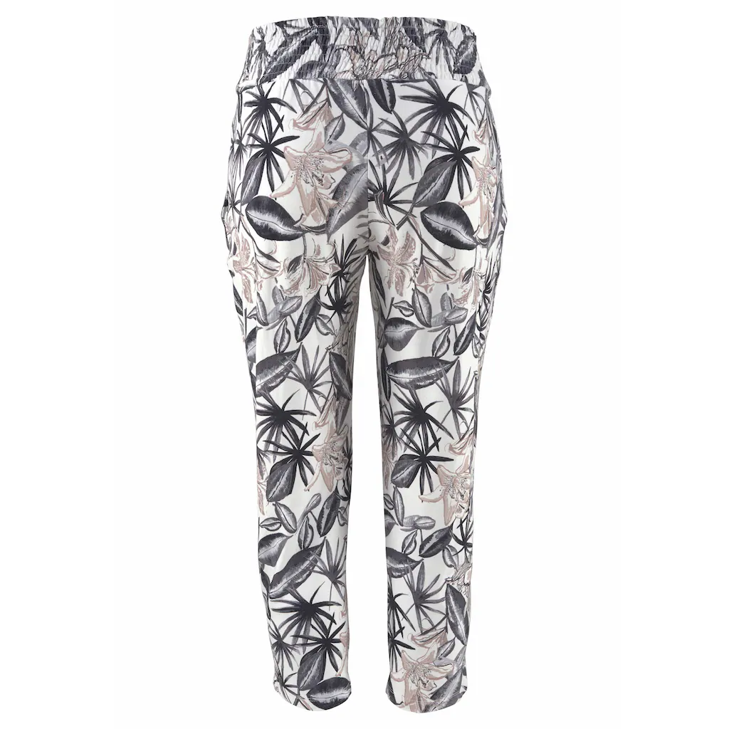 Buffalo Jerseyhose Mit Alloverdruck Und Taschen 7/8-Hose Stoffhose Elastisch