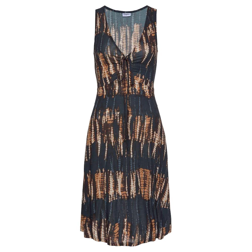 Buffalo Jerseykleid Mit Alloverdruck Und Bindeband Trägerkleid Strandkleid Sommerlich