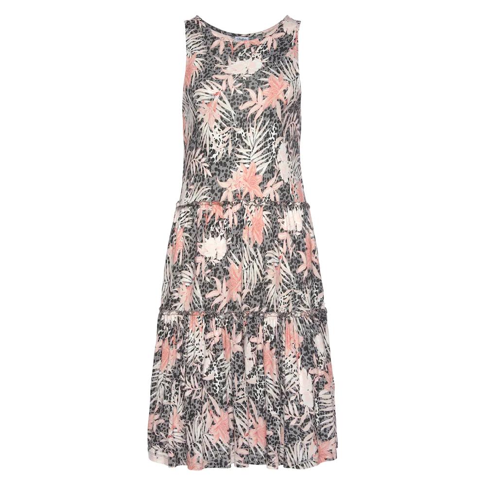 Buffalo Jerseykleid Mit Alloverdruck Und Volantrock Minikleid Sommerkleid Strandkleid