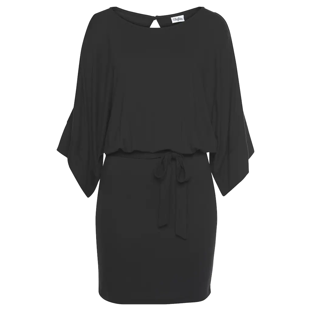 Buffalo Jerseykleid (mit Bindeband) Mit Ärmelschlitzen Sommerlich Elegant