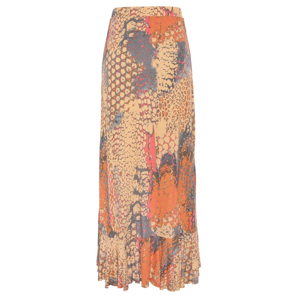 Buffalo Jerseyrock Mit Animaldruck Midirock Mit Volants Im Vokuhila-Stil Sommerrock