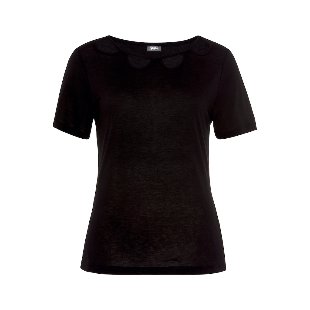 Buffalo Kurzarmshirt Mit Cut-outs Vorne T-Shirt Lockere Passform