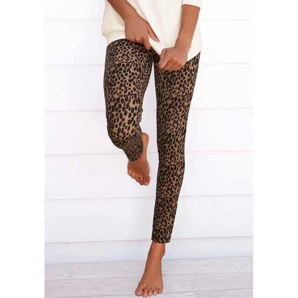 Buffalo Leggings mit Leoprint