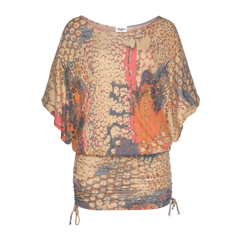 Buffalo Longshirt Mit Echsenprint Elastisches Strandkleid Sommerkleid