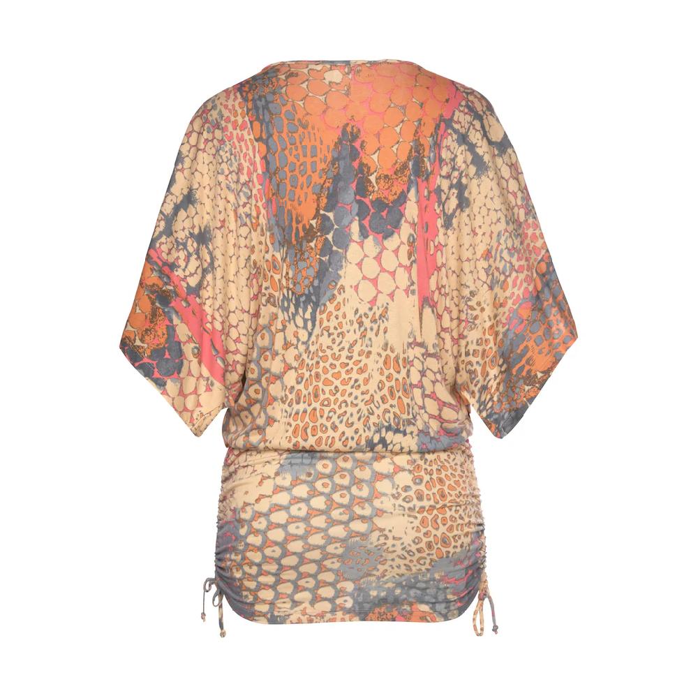 Buffalo Longshirt Mit Echsenprint Elastisches Strandkleid Sommerkleid