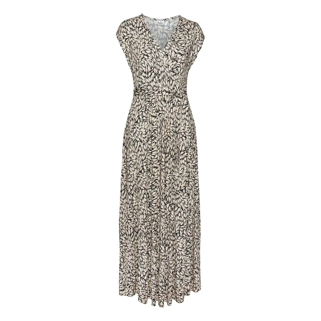Buffalo Maxikleid (mit Bindegürtel) Mit Alloverdruck Sommerkleid Mit Taschen Strandkleid