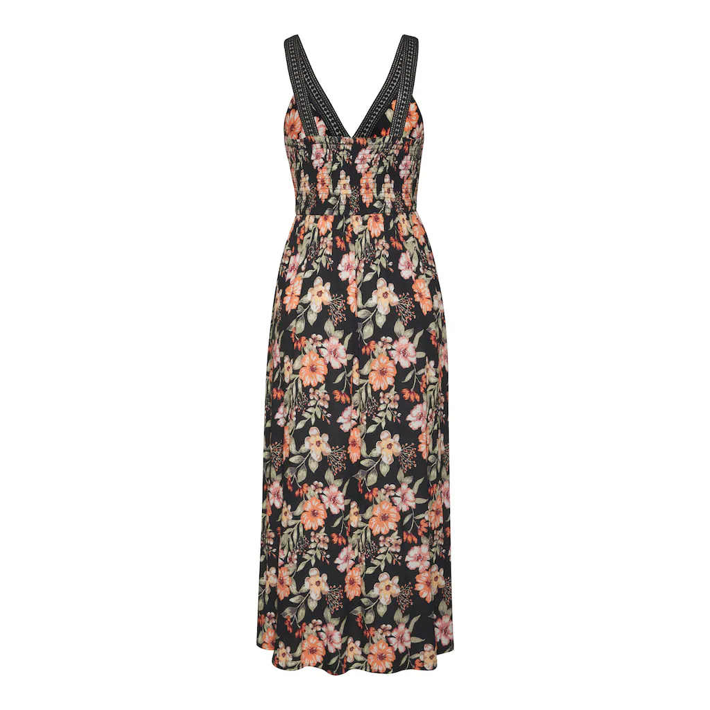 Buffalo Maxikleid Mit Blumenmuster Und Spitze