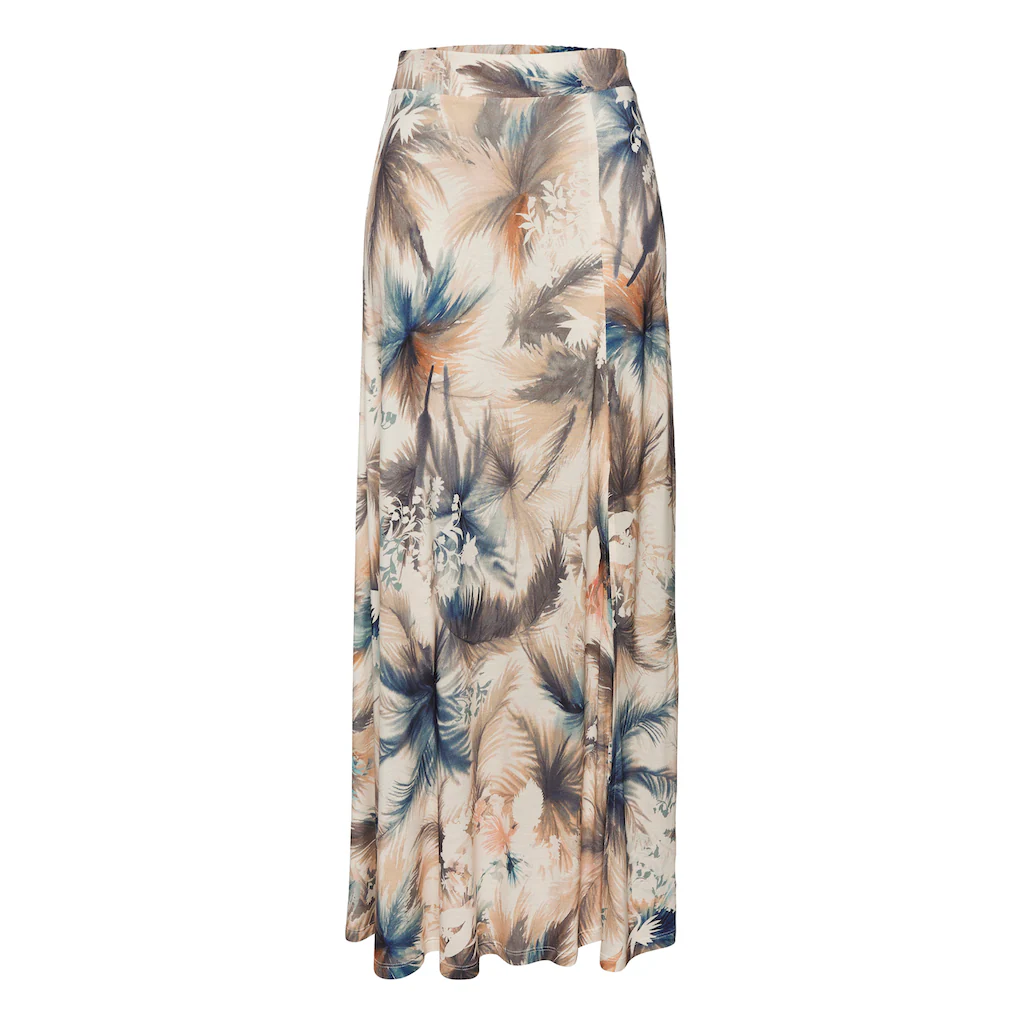 Buffalo Maxirock Aus Viskosejersey Langer Sommerrock Mit Alloverdruck Und Schlitz